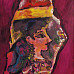 «Парижанка». Жрица Божества, фреска из Кноссоса, XV век до н.э. 2008. ДВП, акрил. 81х50